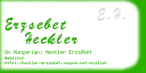 erzsebet heckler business card